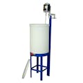 15 Gallon Natural LLDPE Tamco® Cylindrical Tank with 3/4" PVC Ball Valve, Stand & 2-Blade Electric Mixer