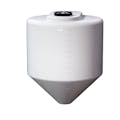300 Gallon Tamco® Cone Bottom Tank with 45° Cone Angle & 2" FPT Bulkhead Fitting - 48" Dia. x 57-1/4" Hgt. (Stand sold separately)