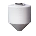300 Gallon Tamco® Cone Bottom Tank with 45° Cone Angle & 2" FPT Bulkhead Fitting - 48" Dia. x 57-1/4" Hgt. (Stand sold separately)