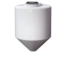 350 Gallon Tamco® Cone Bottom Tank with 45° Cone Angle & 2" FPT Boss Fitting (Full Drain) - 48" Dia. x 63-3/4" Hgt. (Stand sold separately)
