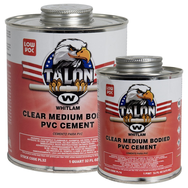 TALON™ Low VOC Clear Medium-Bodied PVC Cement