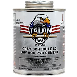 Whitlam PVC Gray Schedule 80 Low VOC Heavy-Bodied Cement