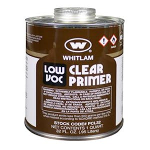 Quart Low VOC Clear Plastic Pipe Primer