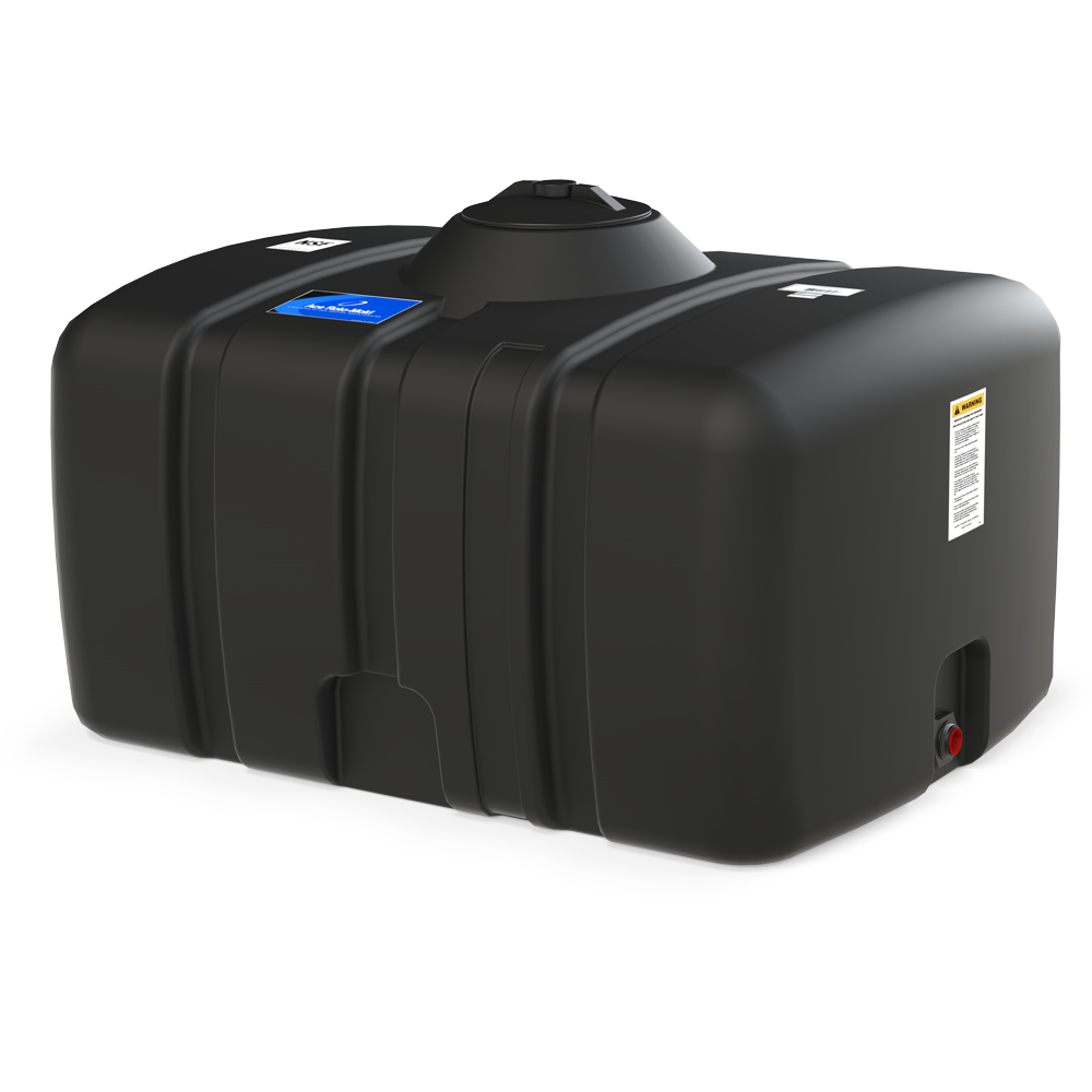 55 Gallon Heavy-Duty Black Specialty Tank with 5