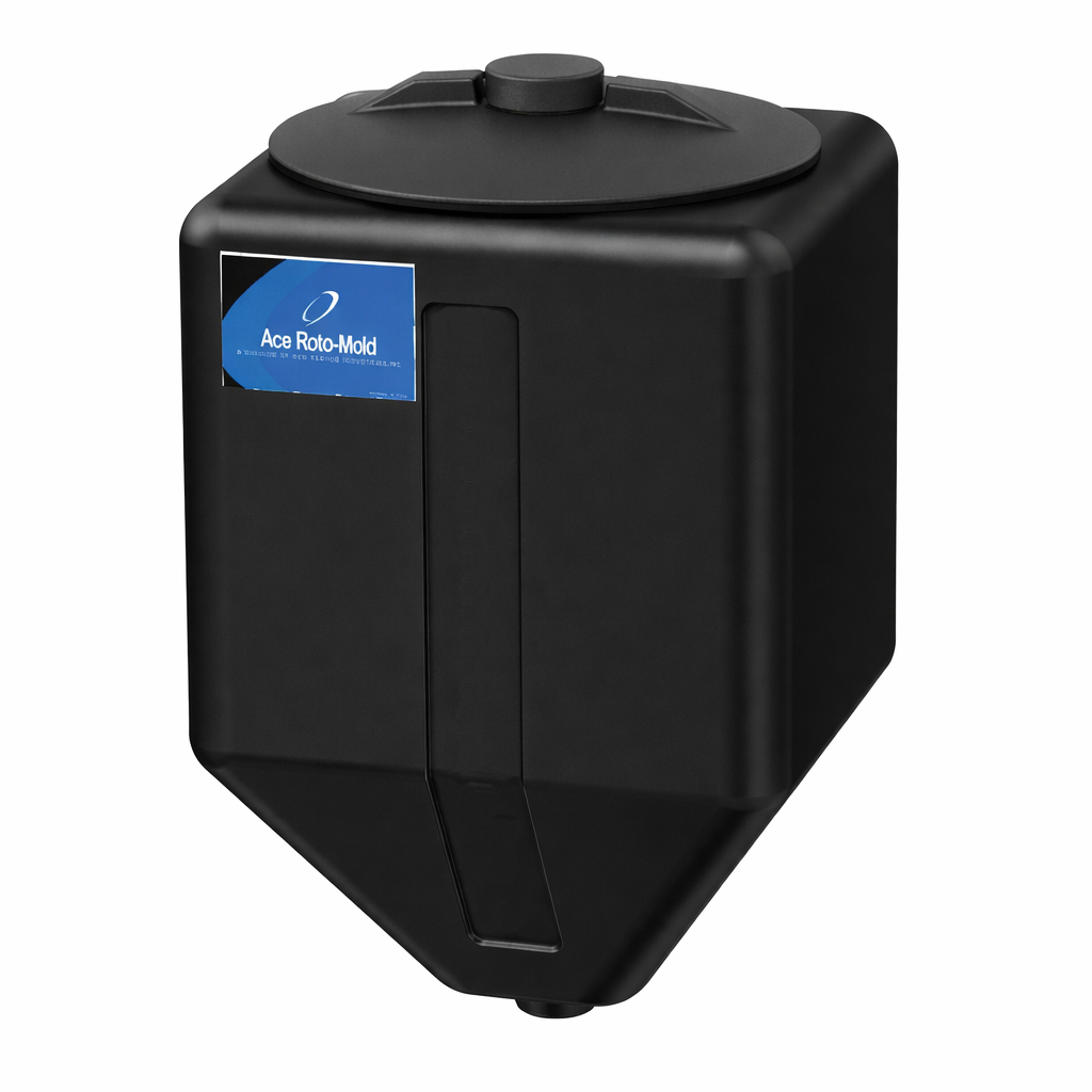 2-1/2 Gallon Natural HDPE Rectangular Rinse Tank with 5