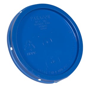 1 Gallon Blue HDPE Standard Round Bucket Lid with Tear Tab