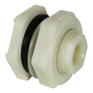 1/2" Nylon Loose Tank Fitting with EPDM Gasket
