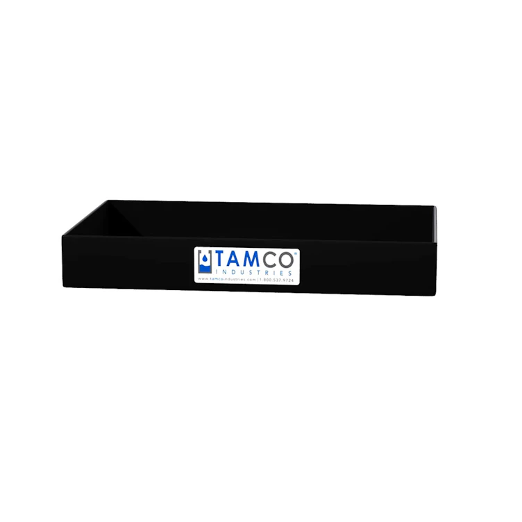 20" L x 12" W x 3" Hgt. Black Tamco® Tray