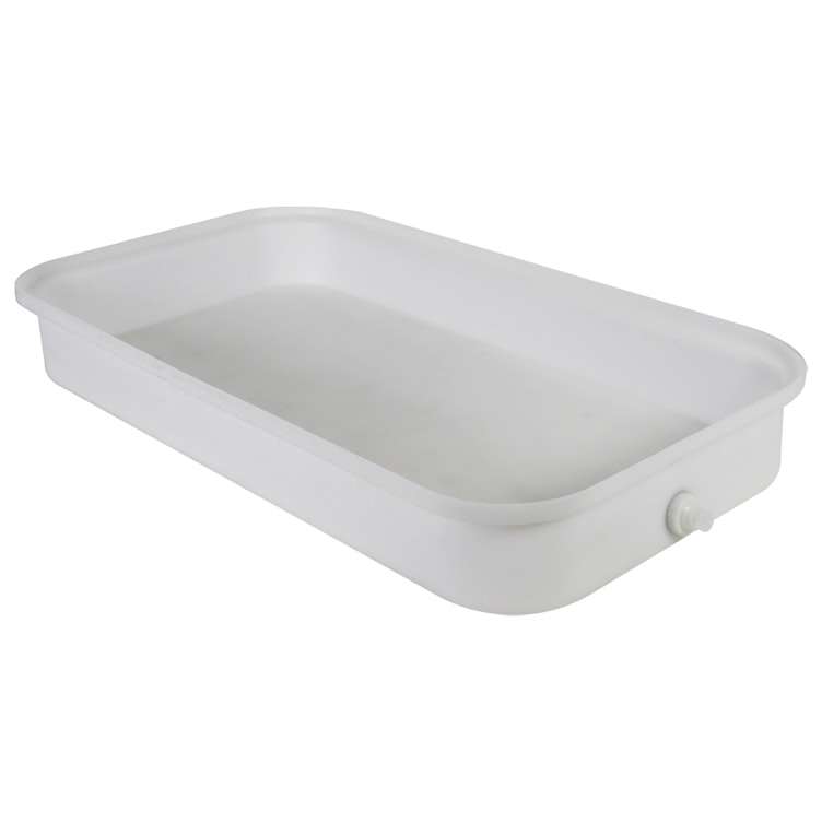 Natural LLDPE Tamco® 2 Drum Spill Tray with Drain - 52" L x 26" W x 7" Hgt.