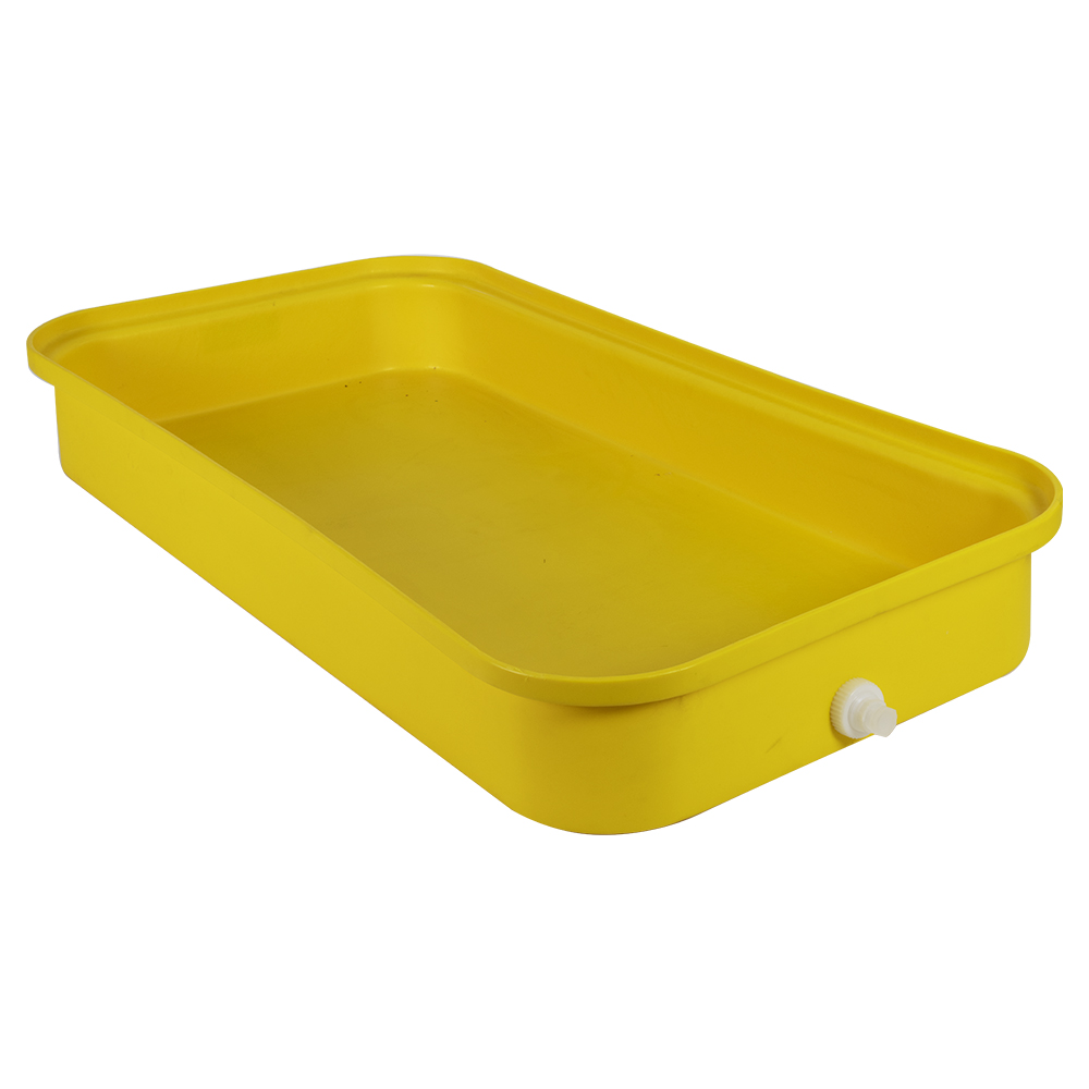 Yellow LLDPE Tamco® 2-Drum Spill Tray with Drain - 52
