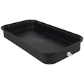 Black LLDPE Tamco® 2-Drum Spill Tray with Drain - 52" L x 26" W x 7" Hgt.