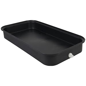 Black LLDPE Tamco® 2 Drum Spill Tray with Drain - 52" L x 26" W x 7" Hgt.