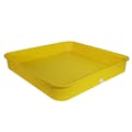 Yellow LLDPE Tamco® 4-Drum Spill Tray with Drain - 52" L x 52" W x 8" Hgt.