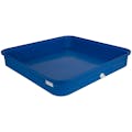 Blue LLDPE Tamco® 4-Drum Spill Tray with Drain - 52" L x 52" W x 8" Hgt.