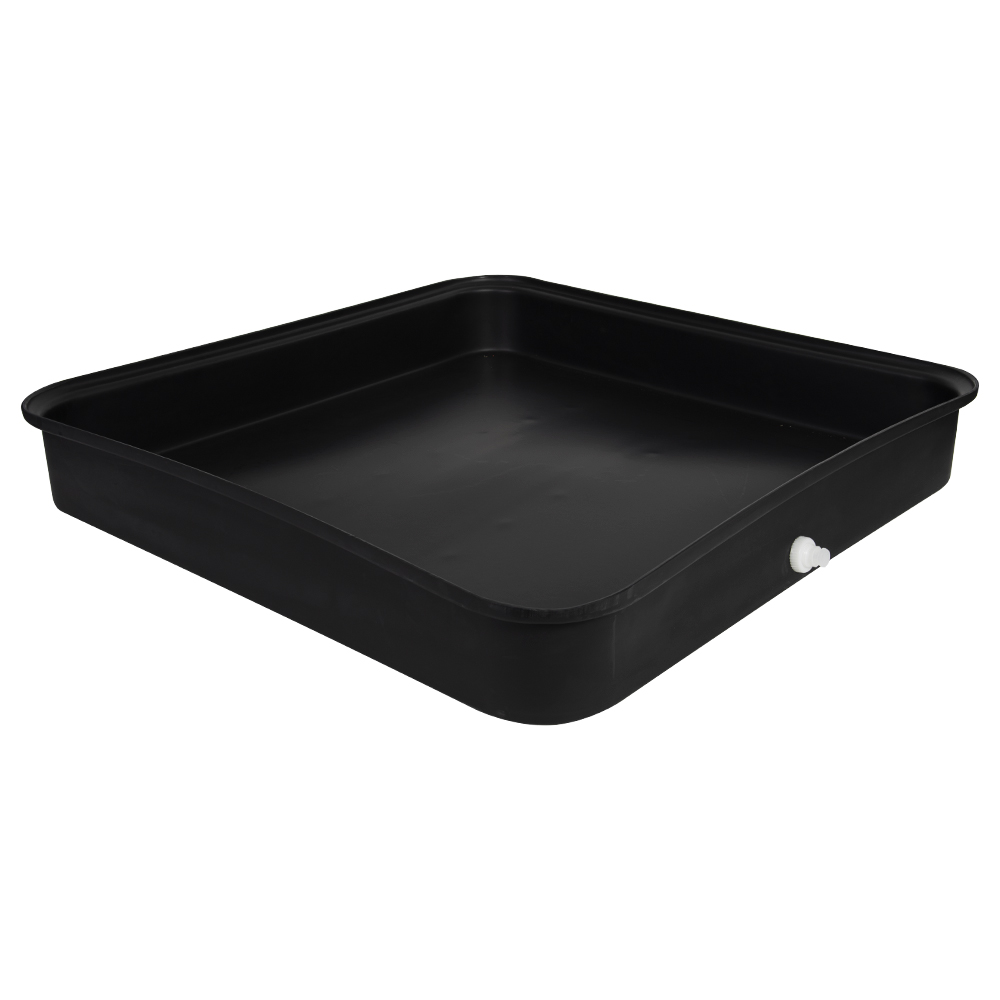 Black LLDPE Tamco® 4-Drum Spill Tray with Drain - 52