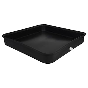 Black LLDPE Tamco® 4-Drum Spill Tray with Drain - 52" L x 52" W x 8" Hgt.