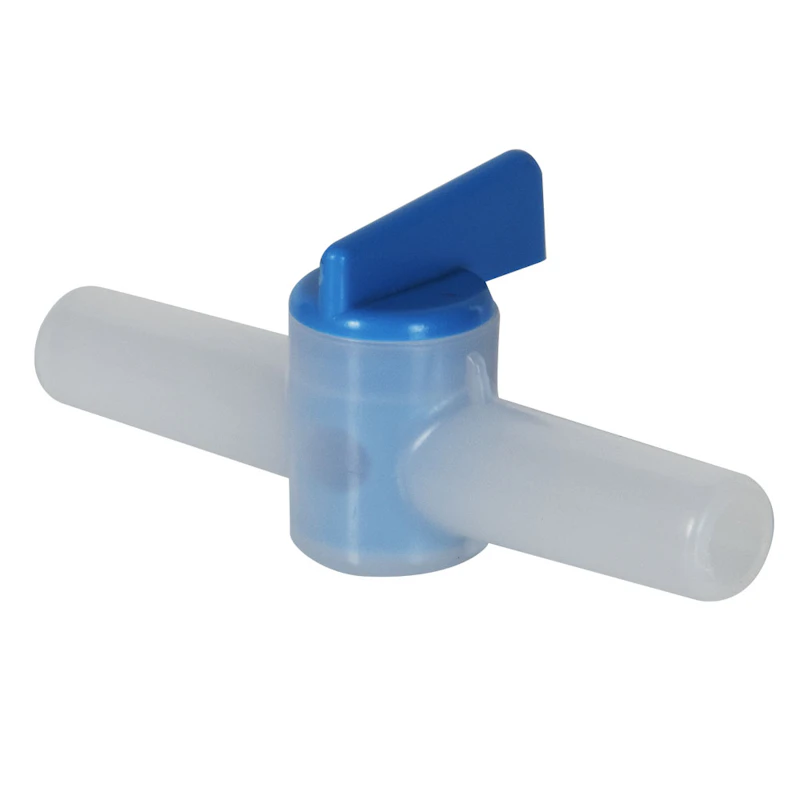 10mm Bore 3/8" Translucent White HDPE Miniature Stopcock