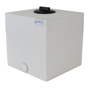 15 Gallon Natural Molded Polyethylene Tamco® Tank with 8" Gasketed Lid & 3/4" FNPT Fitting - 16" L x 16" W x 17-1/2" Hgt.