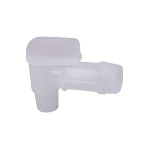 3/4" White Drum Faucet with 7/8" OD Outlet