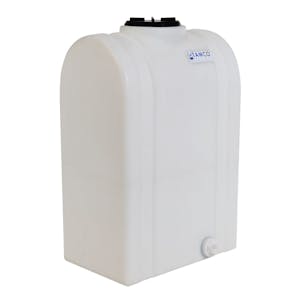 45 Gallon Natural Tamco® Loaf Tank with 8" Vented Lid & 3/4" Side Fitting - 24-3/8" L x 18-3/8" W x 30-1/2" Hgt.