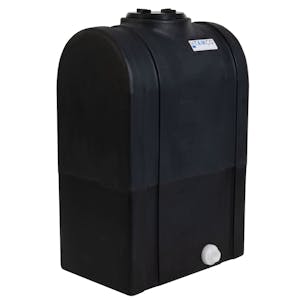 65 Gallon Black Tamco® Loaf Tank with 8" Lid & 3/4" Side Fitting - 24-3/8" L x 18-3/8" W x 41-1/2" Hgt.