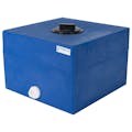 15 Gallon Blue Molded Polyethylene Tamco® Tank with 8" Gasketed Lid & 3/4" FNPT Fitting - 18-1/2" L x 18-1/2" W x 12-1/2" Hgt.