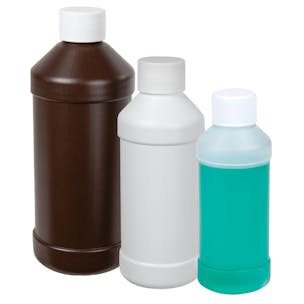 HDPE Modern Round Bottles