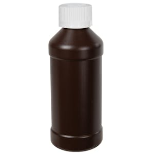 HDPE Modern Round Bottles with CRC Caps