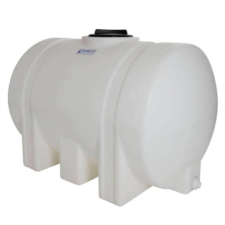 200 Gallon Natural Tamco® Leg Tank with 8" Gasketed Lid & 2" End Fitting - 52" L x 34" W x 38" Hgt.