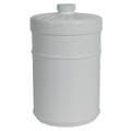 1 Gallon White HDPE Flat Top Cylindrical Container with 38/400 White Ribbed Cap with F217 Liner (Pump Sold Separately)