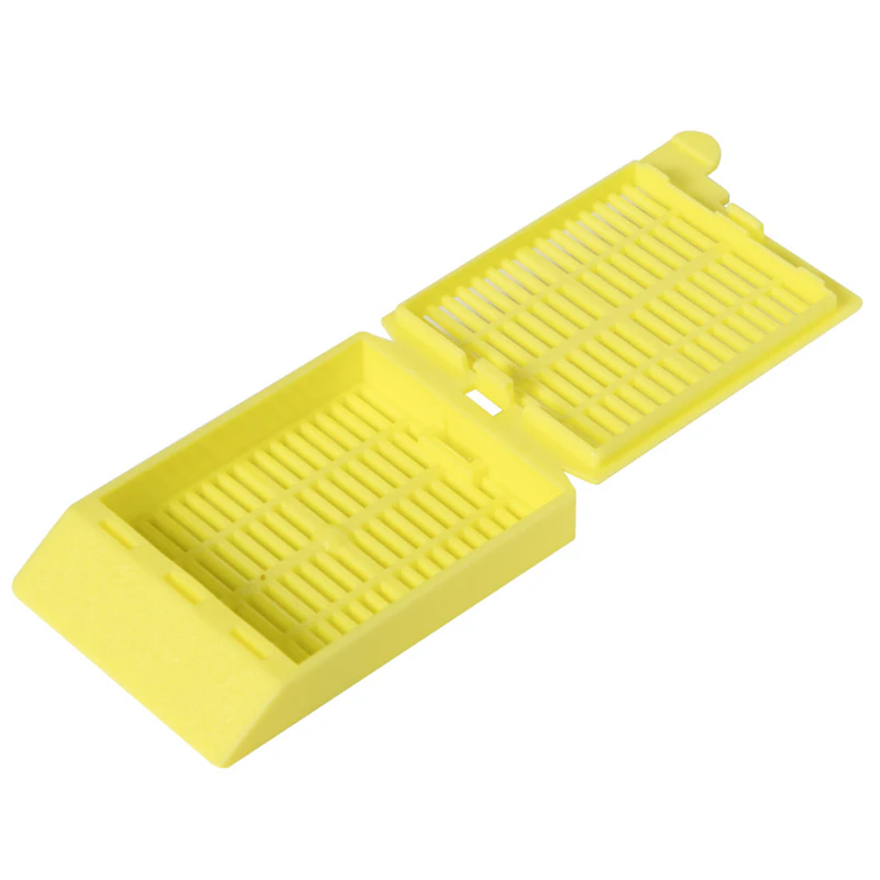 Yellow Tissue Cassettes with Lids