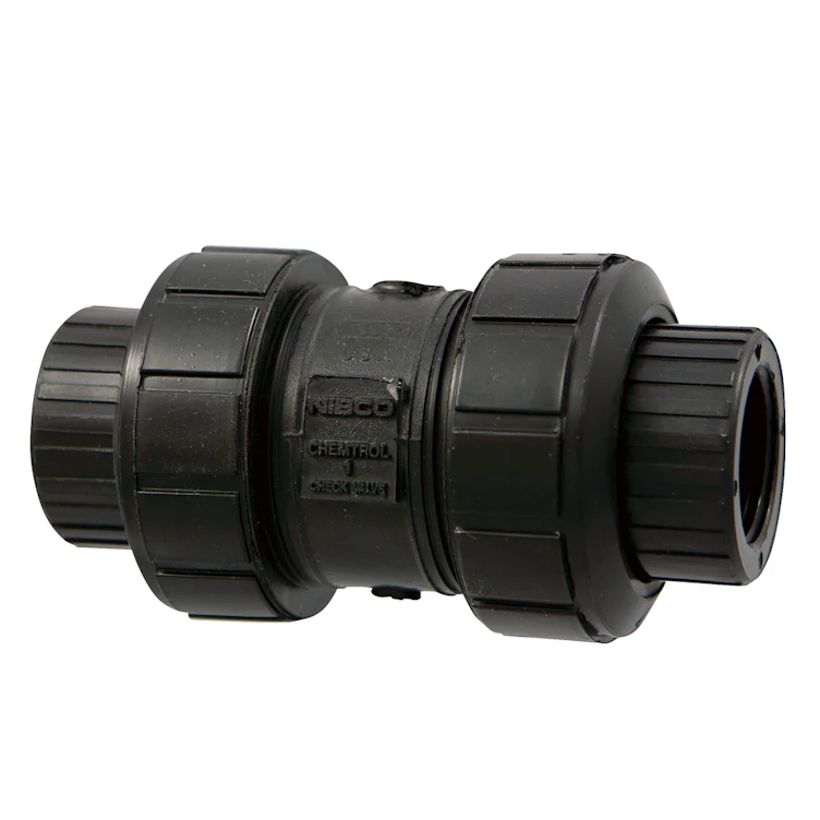 Chemtrol® Black Polypropylene Threaded True Union Ball Check Valves | U ...