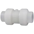 1/2" Threaded Natural Polypropylene Nibco® Chemtrol® Chem-Pure® True Union Ball Check Valve with FKM O-rings