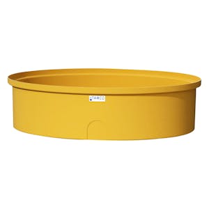 50 Gallon Yellow Oval Tamco® Containment Tank - 50-1/2" L x 32-1/2" W x 13-1/4" Hgt.