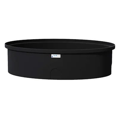 50 Gallon Black Oval Tamco® Containment Tank - 50-1/2" L x 32-1/2" W x 13-1/4" Hgt.