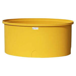 100 Gallon Yellow Oval Tamco® Containment Tank - 50-1/2" L x 32-1/2" W x 22-3/4" Hgt.