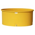 100 Gallon Yellow Oval Tamco® Containment Tank with 3/4" Side Drain - 50-1/2" L x 32-1/2" W x 22-3/4" Hgt.