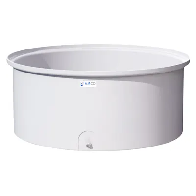 125 Gallon Natural Round Tamco® Containment Tank with 3/4" Drain - 48" Dia. x 20-1/4" Hgt.