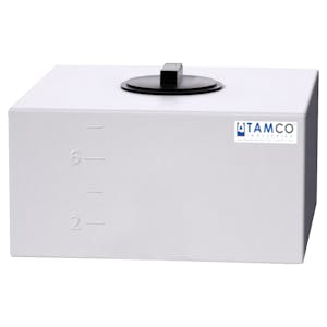 8 Gallon Natural Molded Polyethylene Tamco® Tank with 8" Gasketed Lid - 16-1/2" L x 16-1/2" W x 8-1/2" Hgt.