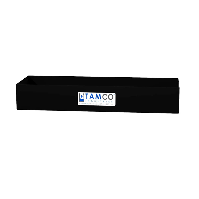 18" L x 6" W x 3" Hgt. Black Tamco® Tray