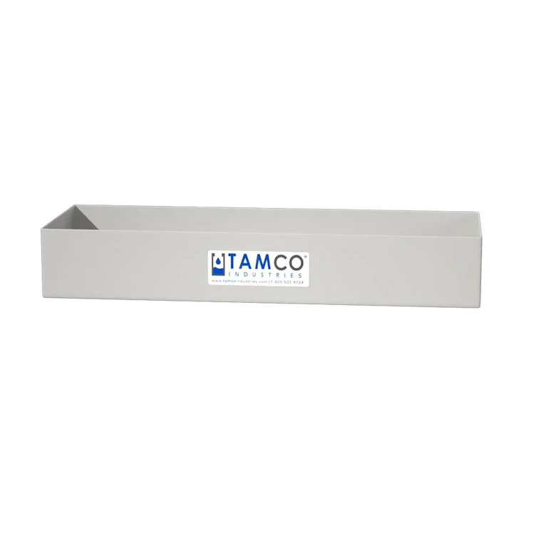 18" L x 6" W x 3" Hgt. White Tamco® Tray