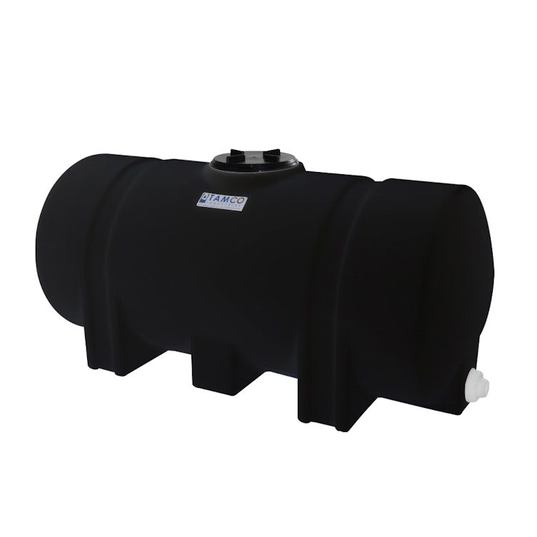 55 Gallon Black Tamco® Leg Tank with 5-1/2" Plain Lid & 3/4" Side Fitting - 35" L x 23-1/2" W x 25" Hgt.