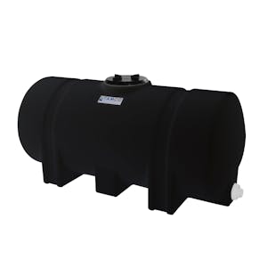 25 Gallon Black Tamco® Leg Tank with 5" Vented Lid & 3/4" End Fitting - 37" L x 16" W x 17" Hgt.