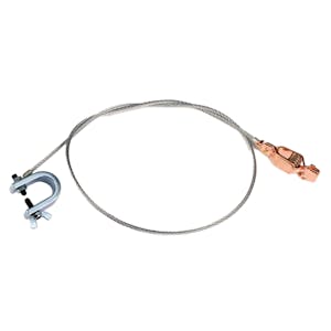 3' Antistatic Grounding Wire with Alligator Clip & C Clamp