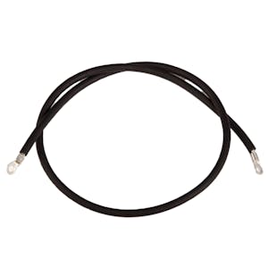 3' Black Insulated Antistatic Grounding Wire with Dual 1/4" Terminals