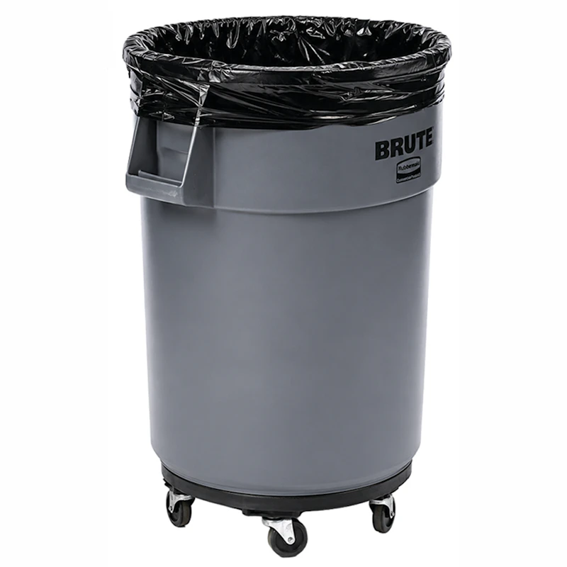38" W x 60" L x 3 mil Thick Black LLDPE Heavy Duty Can Liners - Case of 100