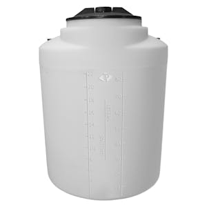 25 Gallon Natural MDLPE ProChem® Process Chemical Tank (1.5 Specific Gravity) with 8" Lid - 19-1/2" Dia. x 26-1/4" Hgt.