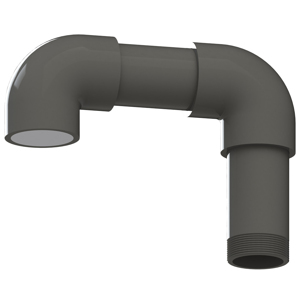 4" MNPT Gray Schedule 80 PVC Tank UVent with Mesh Bug Screen U.S