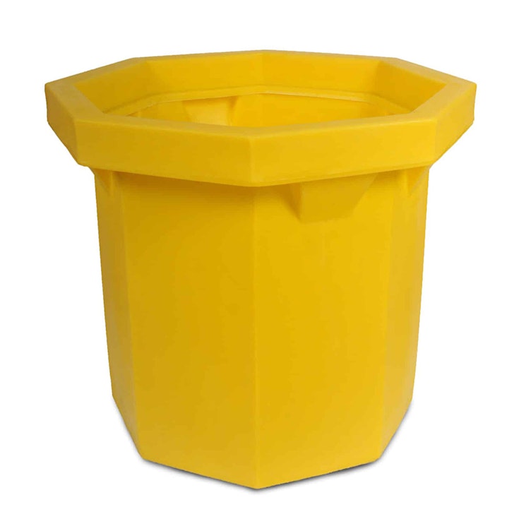 Yellow Ultra-Spill Collector® with Flat Bottom & Drain