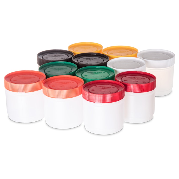 1 Pint (16 oz.) Stor N' Pour® Container - Jars with Lids Bundle in Assorted Colors